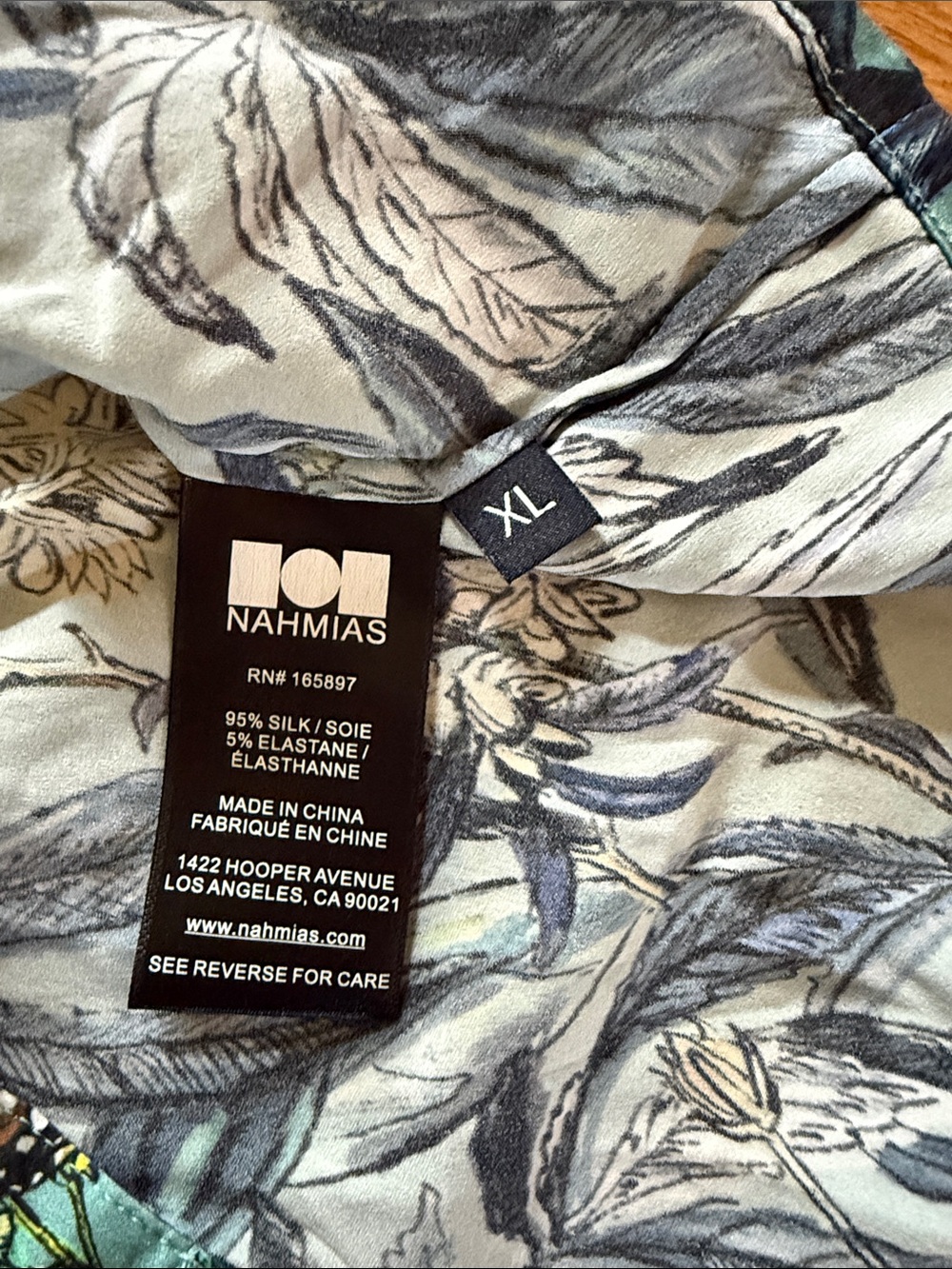 Men's Teal Botanical & Butterfly Short Set - Picture 4 of 7